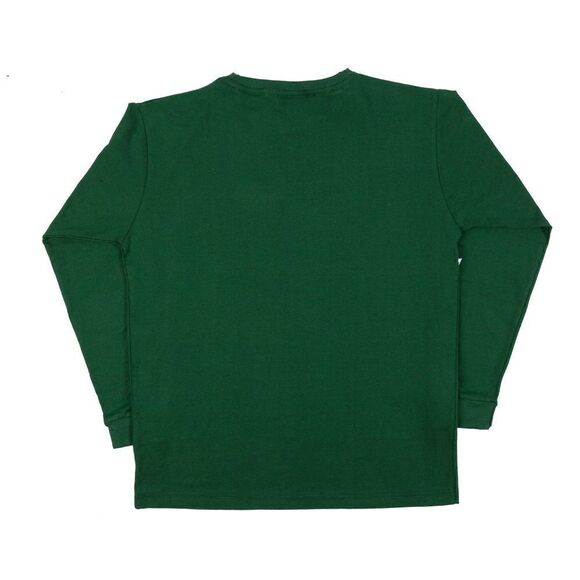 Checkered Flags Long Sleeve T-shirt- Forest Green Size Large - Picture 2 of 2